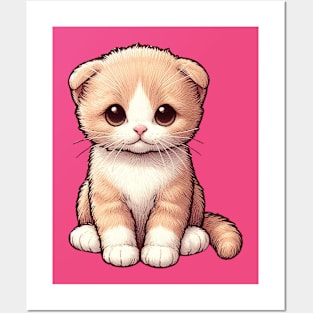 Adorable Kitten Looking Sad Posters and Art